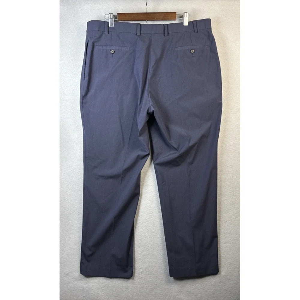Ralph Lauren Mens Dress Pants 40x30 Navy Blue Stretch Flat Front Trousers Career